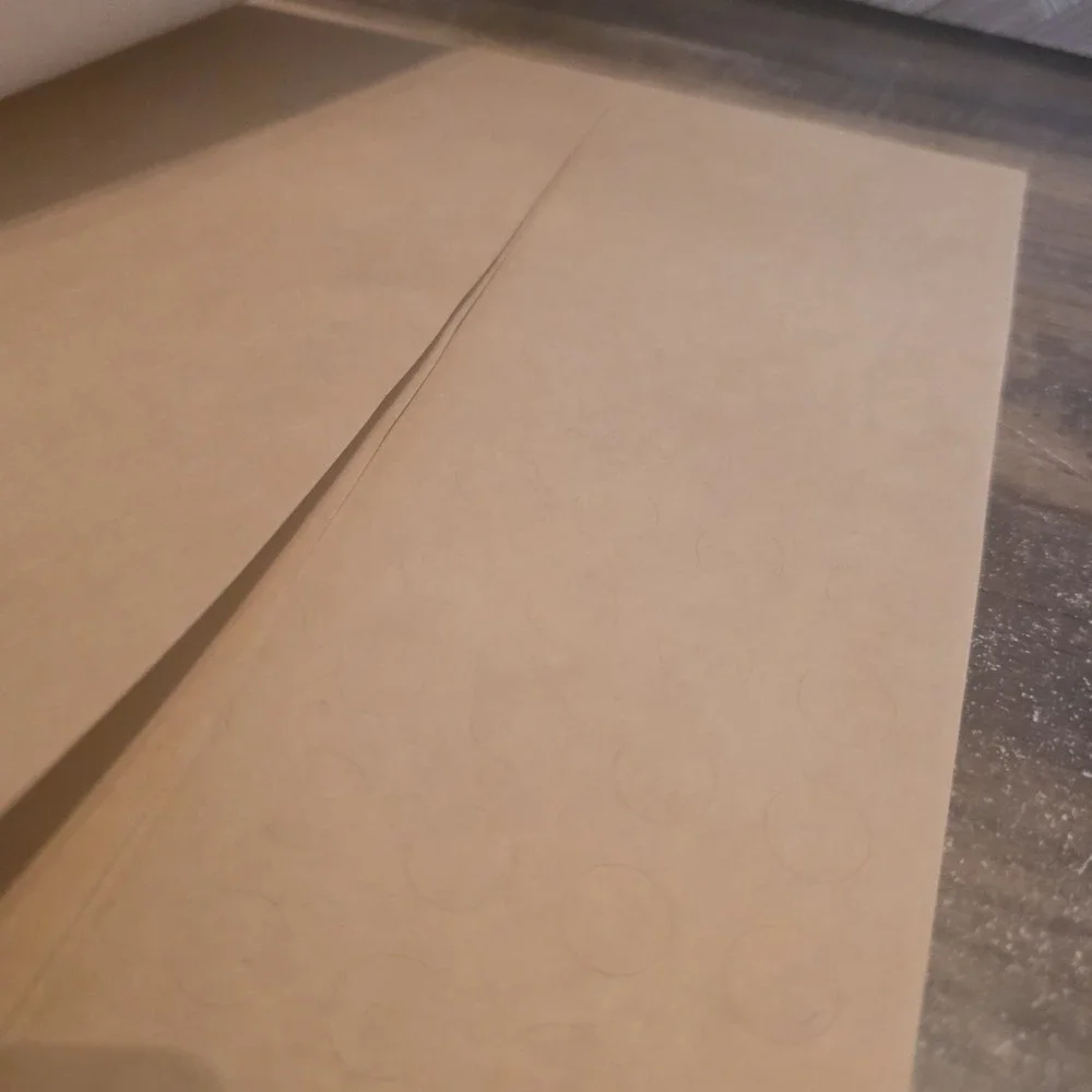 Kraft Paper Stickers Blank .25 Round for Arts and Craft 6 Sheets 154 Per Sheet